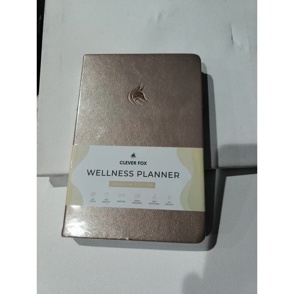 Clever Fox Wellness Planner Premium Edition Gold Sealed New Track Calories Goals